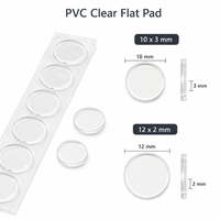 Coussinets plats transparents en PVC pour armoires, pour la réduction du bruit et la protection des surfaces, 10x3mm