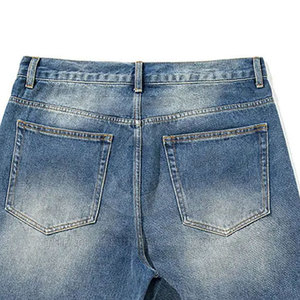 Shorts en jean pour hommes de haute qualité, coupe classique, design de poches classiques, confortables pour un usage quotidien, bas de tenue pour hommes - Product Image 4
