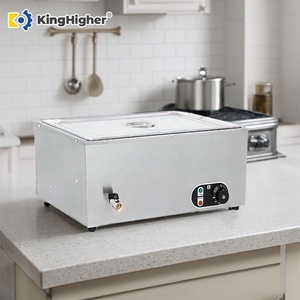 เครื่องอุ่นอาหารแบบ Bain Marie สำหรับงานจัดเลี้ยง ทำจากสแตนเลส พร้อมฝาปิดเก็บความร้อน สำหรับซุปและอาหารอื่นๆ - Product Image 1