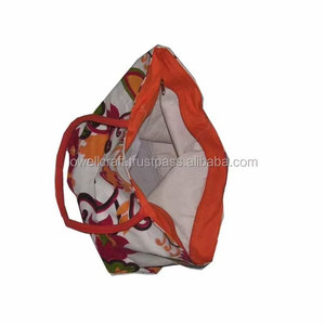 Fabric Printed Canvas Carry <b>Bag</b> for Multipurpose Shopping Reusable Shoulder Tote <b>Bag</b> for Women Flower Print Canvas Beach <b>Bag</b> - Product Image 4