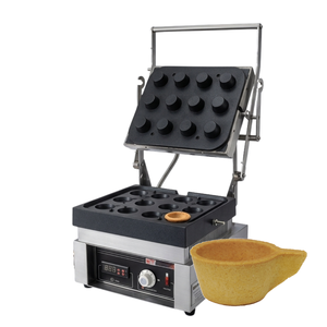 Atlas Star Electric Wafer Cone Tart Maker 12 Mold <b>Espresso</b> Coffee <b>Cups</b> Stainless Steel Digital Timer Commercial Use 220V - Product Image 1