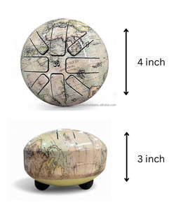 Tambour rond en acier inoxydable imprimé numériquement avec motif émaillé, instrument de musique pour la relaxation et la thérapie sonore - Product Image 3