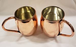 Mug Moscow Mule classique en cuivre avec poignée, idéal pour la maison et la cuisine – Tasse et mug à eau en cuivre en promotion - Product Image 2