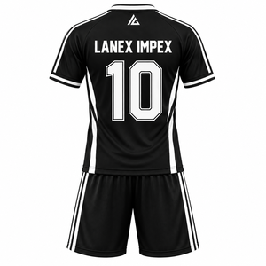 Ensemble d'uniformes de football personnalisés, maillot et short de football par sublimation, respirant, séchage rapide, vêtements de sport d'équipe pour hommes, kit d'entraînement pour jeunes - Product Image 3