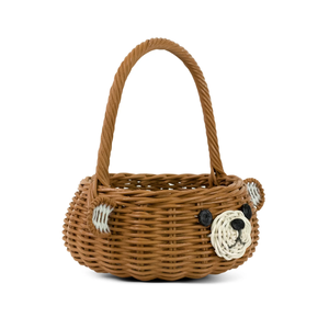 Prime Toy Storage <b>Basket</b> Bear Shape Rattan Kids Room Furniture Essential Organizer Useful Books Storage Case Wholesale - Product Image 2
