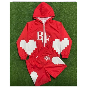 Wholesale Mens Retro Color Block Track Suit Set Custom Logo <b>Jacket</b> Sportswear OEM Hoodies Manufacturer - Product Image 6