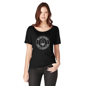 T-Shirt Femme 100% Coton Anti-Pilling Cou Manches Courtes Style Décontracté Imprimé Brodé Paillettes Logo Écologique - Product Image 1
