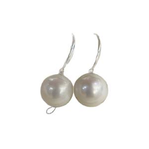 Pendientes de Perlas de Agua Dulce Naturales de Zhuji de 9-10 mm, Redondos con Fuerte Brillo, Plata de Ley S925, Gancho Transparente y Delicado - Product Image 5