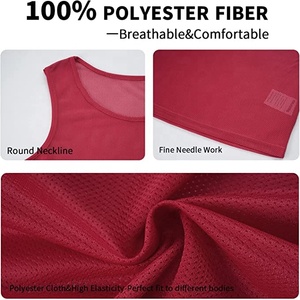 High Quality Customised Sports Vest Quick Dry Comfortable Unisex Body Building Mesh for Weightlifting Athletic Training Soccer - Product Image 4