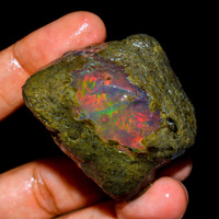 Opale d'Éthiopie Welo Fire naturelle classique de qualité AAA, 100 % naturelle, brute, en vrac, pour la fabrication de bijoux DIY