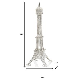 Sculpture de la Tour Eiffel en verre et cristal, figurine artistique en métal, décoration moderne pour salon - Product Image 2