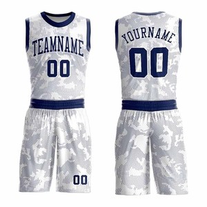 Tenues de basket-ball pour équipes sportives d'extérieur, en tissu mesh sublimé respirant, ensemble de basket-ball - Product Image 3