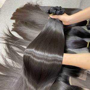 Extensions de cheveux tissés à la machine, prix d'usine, extensions de cheveux humains, lisses, tissées à la machine - Product Image 6