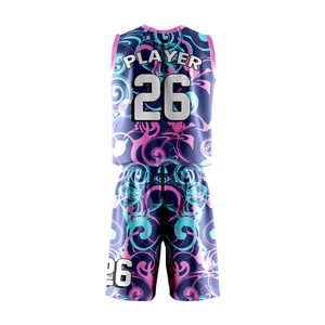 Ensemble d'uniformes de basketball personnalisés légers et à séchage rapide avec graphiques de sublimation sur mesure pour les sports d'équipe de compétition - Product Image 2