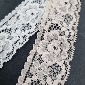 Bordure en dentelle florale extensible légère de 3 cm à festons étroits pour lingerie, vêtements, mariages et décorations d'occasions spéciales - Product Image 6
