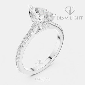 Bague en diamant de laboratoire taille poire 1,62 carat certifiée IGI, or blanc 14 carats, couleur F+, clarté VS+, pour anniversaire, fiançailles, cadeau - Product Image 2