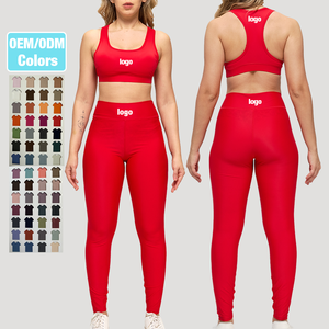 Conjunto Deportivo de Yoga y Fitness para Mujer, Leggings de Cintura Alta de Nailon y Spandex, Bra Deportivo de Compresión de Alta Calidad - Product Image 1