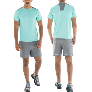 OEM Manufacture Casual Style Men's Summer Tracksuit T Shirt & Short Set 100% Cotton Plain Men Fashion Set - Product Image 1