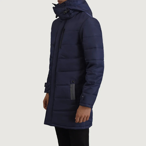 Parka con Capucha Azul Moore Personalizada al por Mayor para Hombre y Mujer, Chaqueta de Nailon para Ambos Géneros - Product Image 2