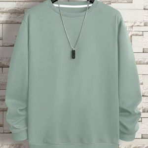 2026 Men's Plus Size 100% Cotton <b>Fleece</b> Oversized Sweatshirts with Anti-Shrink Feature for <b>Running</b> Oversized Sweatshirt - Product Image 1