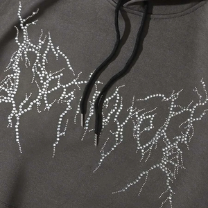 Meilleur Prix – Nouveaux Sweats à Capuche Thermiques Décontractés pour Hommes avec Strass, 100% Coton Polaire, Imperméables et Respirants, Fabriqués au Pakistan, Hiver, Faible MOQ 20 Pièces - Product Image 4