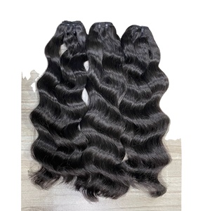 Cabello sin procesar vietnamita del proveedor principal, cabello humano ondulado suelto crudo de 10-40 pulgadas, longitud estirada, color natural, para mujeres negras - Product Image 2