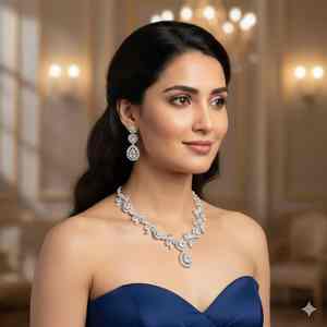 Conjunto de collar de latón con acabado antiguo de calidad de exportación, con diseño floral intrincado, para ocasiones festivas, disponible para la venta. - Product Image 2