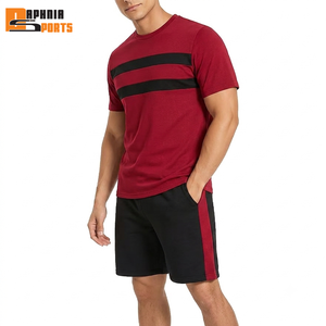 Ensemble de survêtement décontracté d'été respirant imprimé sur mesure, 2 pièces, t-shirt à manches courtes et short pour homme, streetwear unisexe - Product Image 3