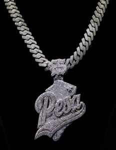 Colgante de Moissanita de Plata 925 de Alta Calidad Personalizado, Joyería Hip Hop, Collar con Incrustaciones de Diamantes, Colgante de Moda Chapado en Oro GRA - Product Image 1