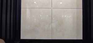 Carreaux vitrifiés beige clair, ton crème, absorption d'eau < 0,5 %, normes internationales, 600×600 mm (24×24 pouces), modernes et minimalistes - Product Image 5