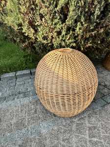Handmade Rattan Pendant <b>Light</b> Shade Rustic <b>Wicker</b> Lampshade Woven Hanging <b>Ceiling</b> Lamp for Boho Home Decor - Product Image 1