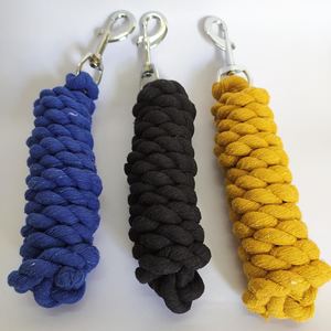 High Quality Durable 2 Metre Equestrian Horse Leadrope for Horse Training Solid <b>Snap</b> Soft Twisted Cotton <b>Clip</b> Hook Manufactured - Product Image 1