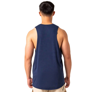 Nouveau débardeur décontracté pour homme en maille de haute qualité, polyester/coton, respirant, coupe ajustée, col rond, été, fitness, prix abordable, OEM - Product Image 2