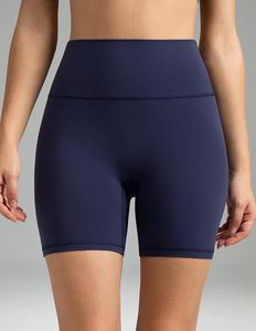 Shorts Deportivos de Cintura Alta para Mujer, Color Sólido, Tejido Elástico, Estilo Deportivo, Cintura Elástica, Secado Rápido - Product Image 5