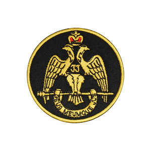 Masonic Mason Freemasonry Embroidered Patch Scottish Rite 33 Wings Down Eagle <b>Badge</b> Patch Master Lodge - Product Image 1