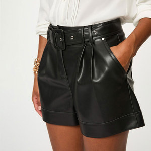 Best Selling Customized Made Women's <b>Leather</b> <b>Shorts</b> New Style Unique Design Women <b>Leather</b> <b>Shorts</b> For Casual Wear - Product Image 4