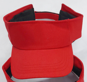 Visière unisexe rouge en polyester à bord plat, ajustable, pour usage extérieur printemps-été, adultes - Product Image 6