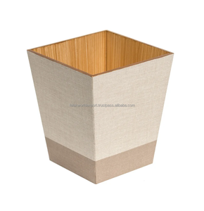 Poubelle d'extérieur rectangulaire en métal, imprimée sur bois, écologique, avec motif floral, pour les déchets de la maison et du bureau, par FWE - Product Image 6