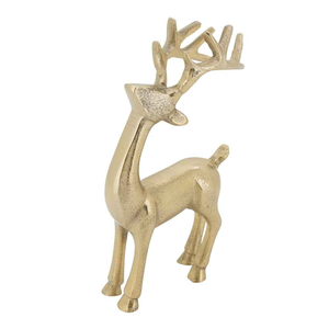 Adornos Navideños de Reno en Latón con Acabado Plateado para Decoración de Mesa, Decoración Navideña de Año Nuevo - Product Image 4