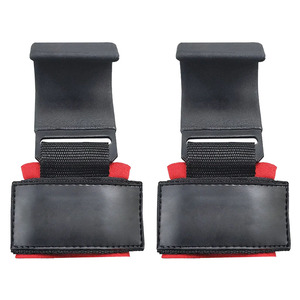 Nayab Industries Gym Wrist Hooks Neoprene Padding <b>Adjustable</b> <b>Strap</b> Hook Loop Closure Comprehensive Protection for Heavy Lifting - Product Image 1