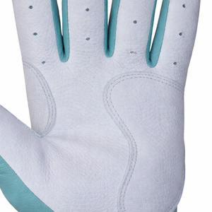 Mint Green Leather Baseball Batting Gloves Breathable Perforated Palm <b>Grip</b> <b>Control</b> Adjustable Wrist Support Custom Training - Product Image 6