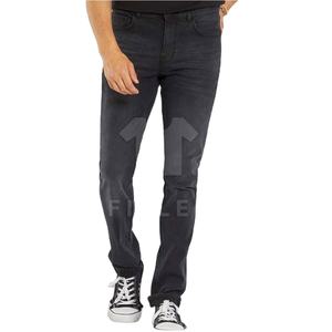 Pantalon en jean taille moyenne avec logo personnalisable très vendu pour hommes vêtements d'extérieur décontractés en coton léger tailles pour adultes motif droit - Product Image 1