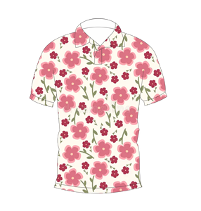 เสื้อโปโลพิมพ์ลายดอกไม้สีชมพูสำหรับผู้ชายแขนสั้นลำลองแฟชั่นฤดูร้อนเสื้อยืดกอล์ฟ - Product Image 4