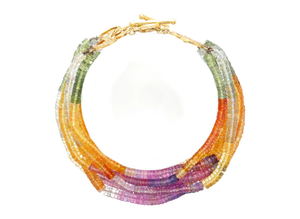 Bracelet bohème multicolore en perles de saphir et diamants, plaqué or, avec cristaux et strass, bijou unisexe, cadeau - Product Image 2