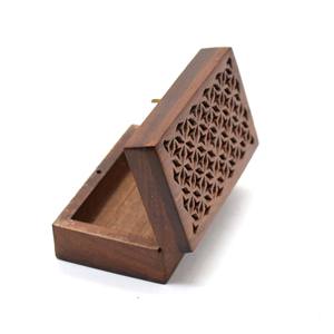 Vintage Natural Wooden Hand Carved Decorative Storage <b>Box</b> For Jewelry <b>Keepsake</b> Vanity With Hinged Lid For Homedecor Wedding Gift - Product Image 3