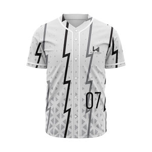 Maillots de baseball personnalisés avec logo d'équipe, nom du joueur, boutons complets, nouveau motif, séchage rapide, respirants, haute qualité, manches courtes, grandes tailles - Product Image 5