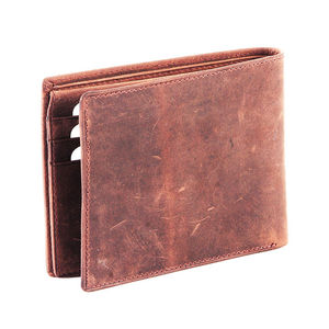 Yamo <b>RFID</b> Anti-theft Genuine Leather Men's Vintage <b>Wallet</b> Money Clip Short Style Open Closure Multi-card Position 2 Polyester - Product Image 3