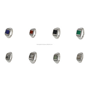 Original Luxury Crystal Wedding <b>Ring</b> <b>for</b> <b>Men</b> Premium 925 Sterling <b>Silver</b> Handmade Oval Square Pear Cut Religious Adjustable Gift - Product Image 3