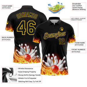 <b>Custom</b> Printed Polo Shirt Sublimation 100% Polyester Golf Sportswear Club Team Uniform OEM Wholesale Personalized Name Logo Wear - Product Image 4