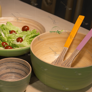 Cuenco de bambú ecológico personalizado, diseño clásico reutilizable para fiestas de Vietnam - Product Image 4